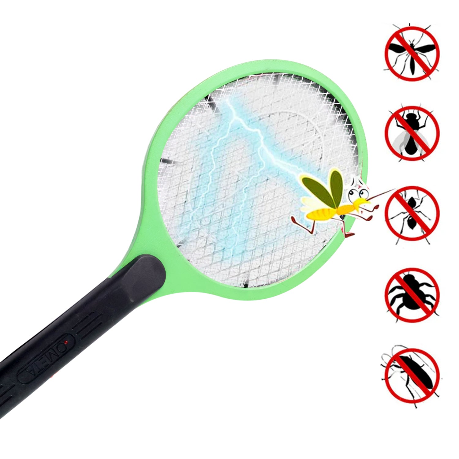 Green Rechargeable Electric Mosquito Killer Racket With Cable Green Rechargeable Electric Mosquito Killer Racket With Cable